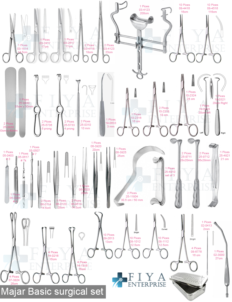 Major Basic surgical Instruments Set