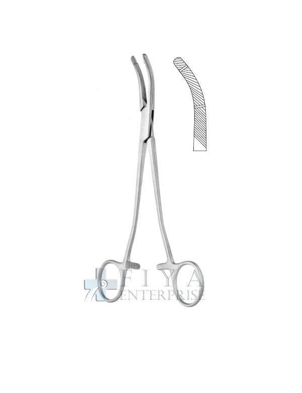 Heaney Hysterectomy Forceps 2 Teeth 21cm - Fiya Surgical OBGYN Instruments