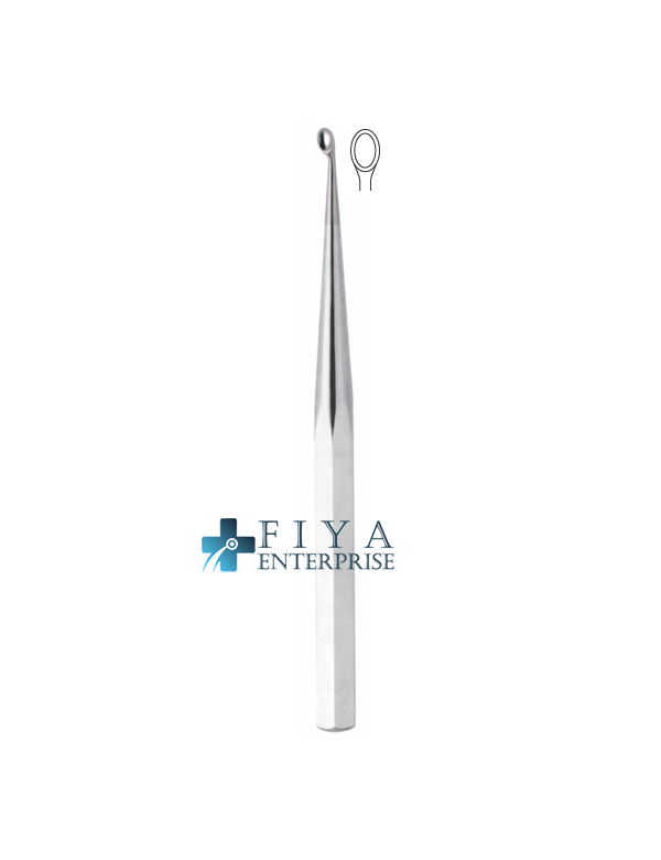 Bruns Bone Curette Deep Oval Scoop Premium Stainless Steel.