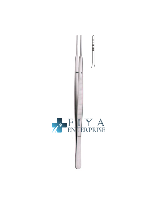 Gerald Dressing Forceps 18cm Ultra-Fine Serrated Tips Premium Stainless Steel.