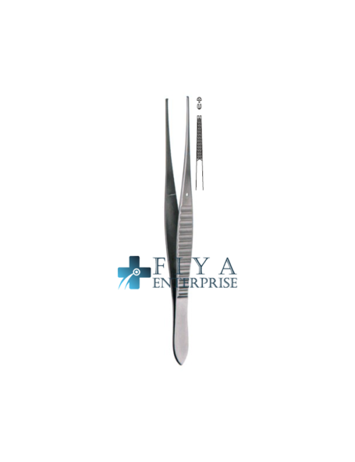 Gerald Tissue Forceps 1x2 Teeth 18cm Premium Stainless Steel Tapered Tips.