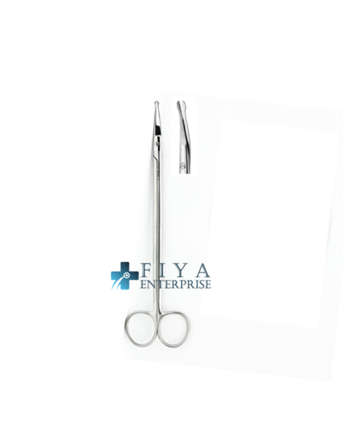 Strully Neurosurgical Scissors Ball-Tip Angled Blades Stainless Steel.