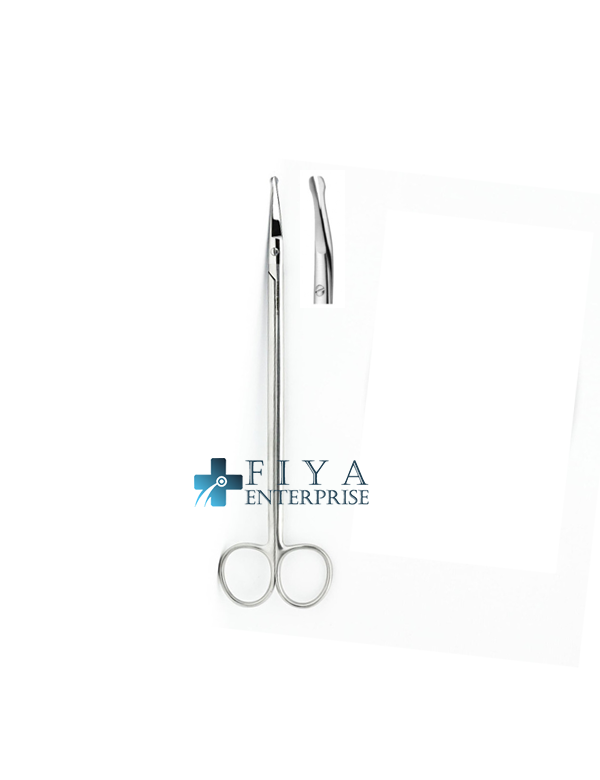 Strully Neurosurgical Scissors Ball-Tip Angled Blades Stainless Steel.