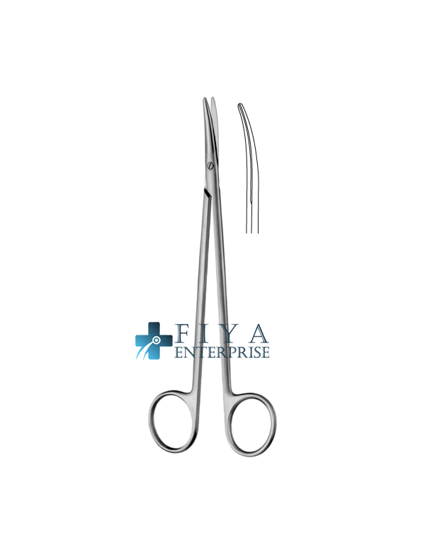 Toennis-Adson Dissecting Scissors Curved Blunt Tips Stainless Steel.