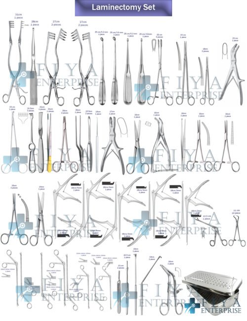 Laminectomy Set 77 Pieces Stainless Steel Fiya Surgical.