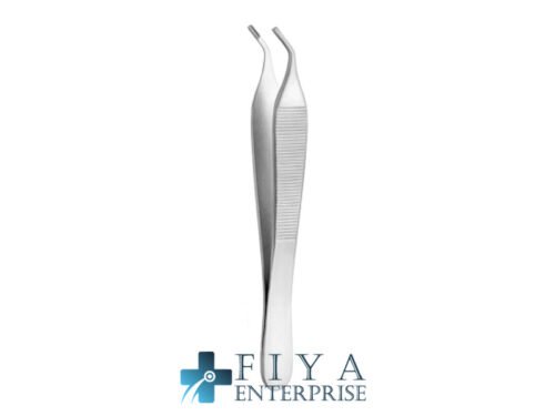 Adson-Brown Tissue Forceps, 7x7 Teeth, Angular, stainless steel delicate forceps, Fiya Surgical 06.2272