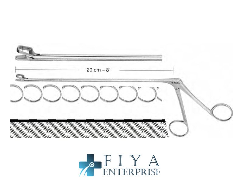 Alexander Uterine Biopsy Forceps, Curved to Left, stainless steel uterine biopsy forceps, Fiya Surgical 15.1302