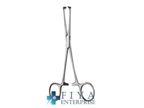 Allis-Adair Tissue Forceps, 9x10 Teeth, stainless steel intestinal and tissue grasping forceps, Fiya Surgical 14.0615