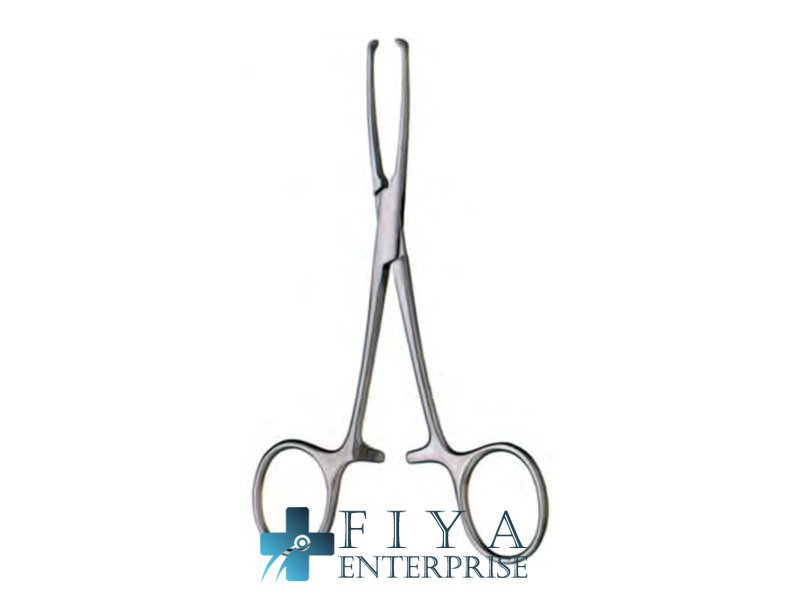 Allis-Baby Tissue Forceps, 3x4 Teeth, Delicate, stainless steel intestinal and tissue grasping forceps, Fiya Surgical 14.0113