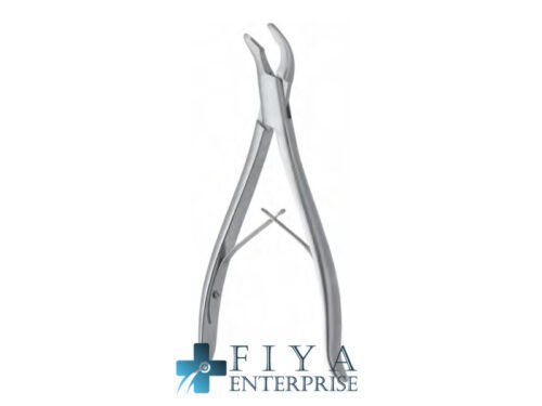 Bacon Cranial Rongeur, Angular, high quality medical grade stainless steel bone rongeurs, Fiya Surgical 24.187