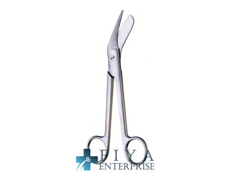 Barnham Bandage (Finger) Scissors, Angled to Side, stainless steel bandage scissors, Fiya Surgical 12.0914