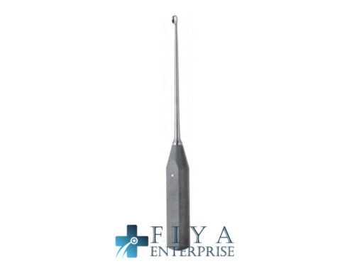 Bruns Bone Curettes, Straight, Fig. 0000, Artificial Wood Handle, stainless steel sharp curettes, Fiya Surgical 23.1064
