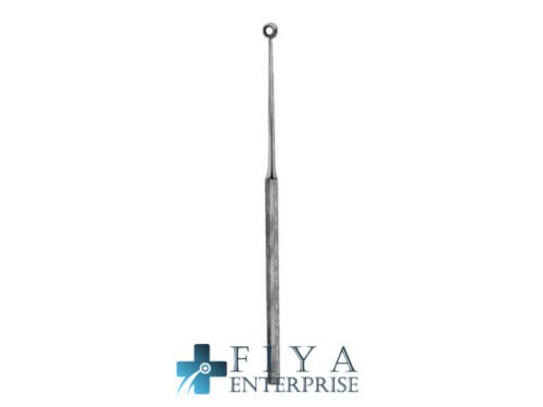 Buck Ear Curette, Sharp, Straight Inside Diameter, 6 Inches, No. 4, stainless steel ear curettes, Fiya Surgical 29.7004
