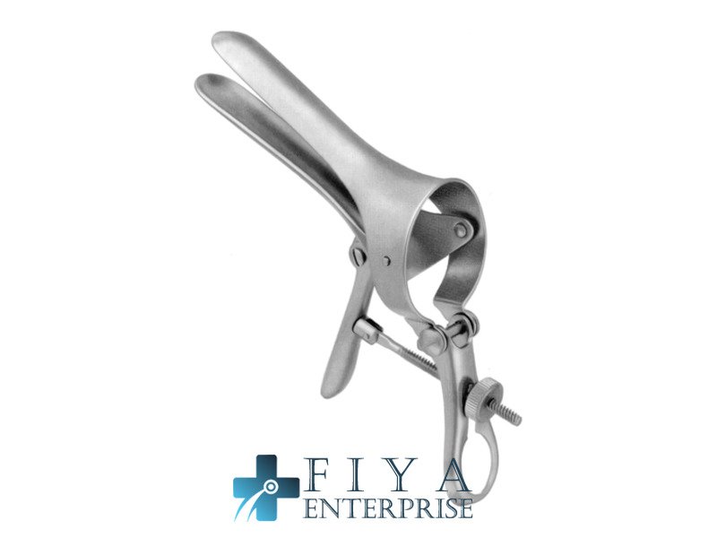Cusco Vaginal Speculum, with Cen. Fixed. Screw, stainless steel vaginal specula, Fiya Surgical 15.3217