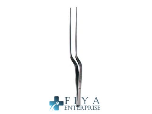 Cushing (Taylor) Bayonet Dress Forceps, Serr Tip, Dissector End, stainless steel surgical instrument, Fiya Surgical 06.5518
