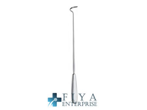 Deschamps Ligature Carrier, Larg Curved, Blunt Right, stainless steel ligature needles, Fiya Surgical 19.0428