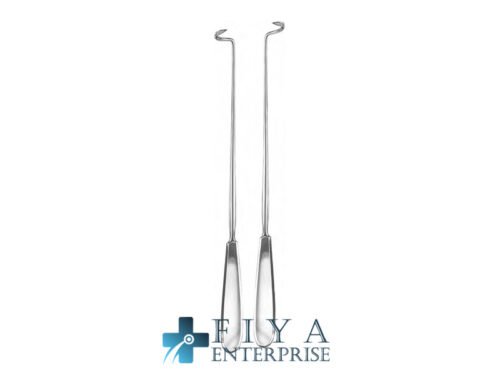 Deschamps Ligature Carrier, Larg Curved, Sharp Right, stainless steel ligature needles, Fiya Surgical 19.0528