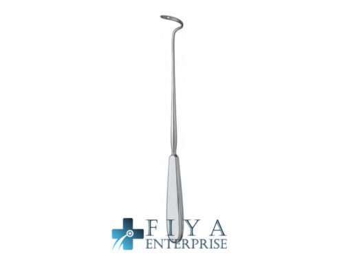 Deschamps Ligature Carrier, Large Curved, Blunt Left, stainless steel ligature needles, Fiya Surgical 19.0325