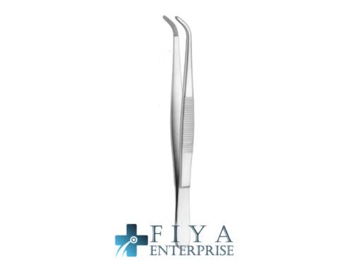 Dressing Forceps, Medium, Curved, stainless steel dressing and tissue forceps, Fiya Surgical 06.0411