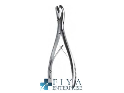 Fisch Bone Rongeur, Curved, Right Hand, high quality medical grade stainless steel bone rongeurs, Fiya Surgical 24.1612