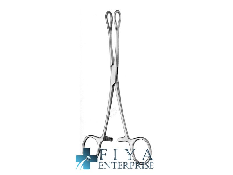 Foerster (Ballenger) Sponge Forceps, Straight, Serrated, stainless steel sponge forceps, Fiya Surgical 07.3618