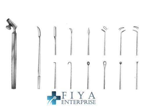 Hartmann Ear Instrument Set, Complete, Consisting Of: 1 Handle, stainless steel surgical instrument, Fiya Surgical 29.9076