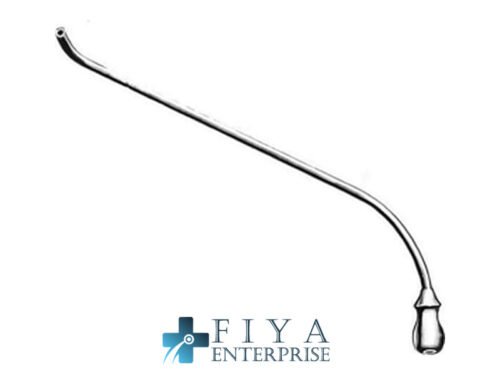 Hartmann Sinus Cannula, No. 1, for Right Side, with Record Cone, stainless steel surgical instrument, Fiya Surgical 38.0271