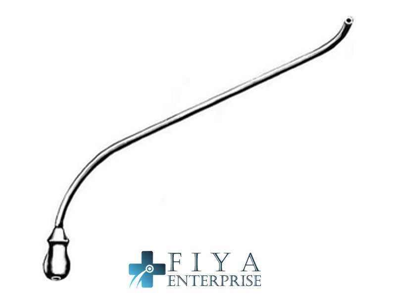 Hartmann Sinus Cannula, No. 2, for Left Side, with Record Cone, stainless steel surgical instrument, Fiya Surgical 38.0272