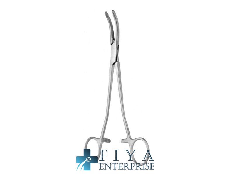 Heaney "AT" Hysterectomy Forceps, Angled, stainless steel hysterectomy forceps, Fiya Surgical 15.11155