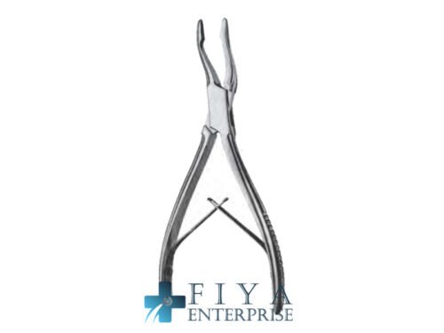 Jansen Rongeur, Bayonet Shaped, Curved, high quality medical grade stainless steel bone rongeurs, Fiya Surgical 24.3617