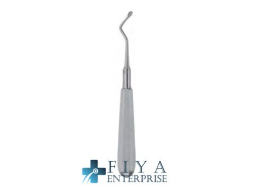 Kerpel Bone Curette, Oval, Angled to Right, high quality medical grade stainless steel sharp curettes, Fiya Surgical 23.0613