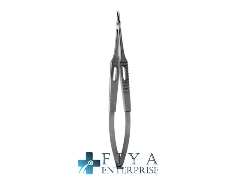 Koshima Micro Vannas Scissors, Curved, Ultra Fine, for Extremely, stainless steel surgical instrument, Fiya Surgical 04.0632