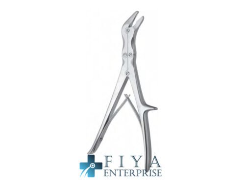 Leksell Laminectomy Bone Rongeur, D/a, Ful. Curved, stainless steel bone rongeurs, Fiya Surgical 24.5008
