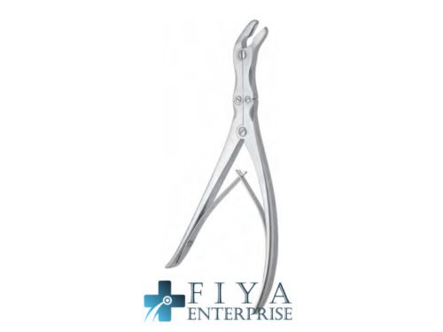 Leksell Laminectomy Rongeur, D/a, Ful. Curved Jaws, stainless steel bone rongeurs, Fiya Surgical 24.5003