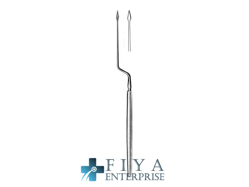 Lucae-Royce Tympanum Bayonet Perforator, for Adults, stainless steel tympanum knives, Fiya Surgical 29.8306