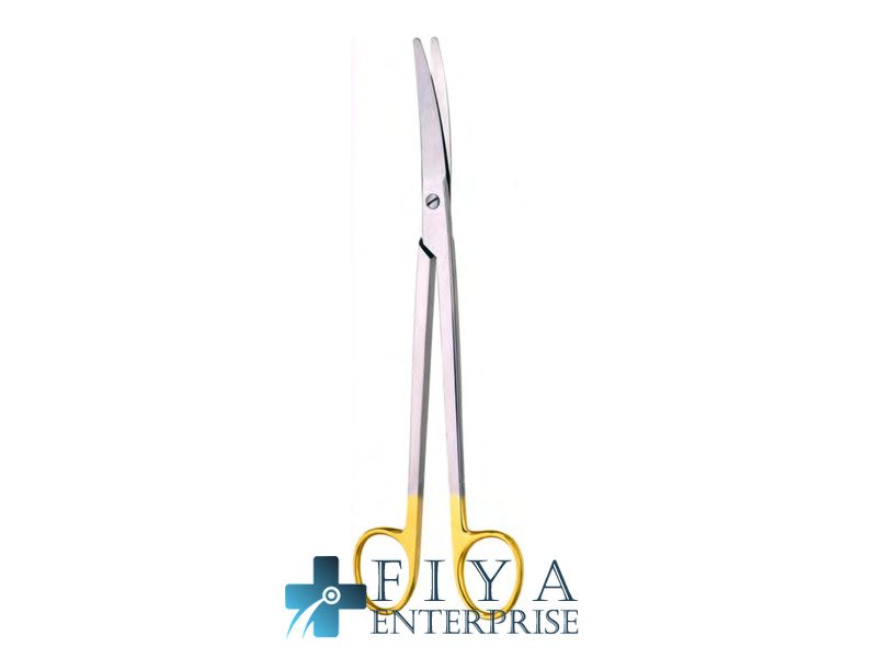 Mayo Parametrium Tungsten Carbide Scissors, Medium Curved, stainless steel surgical instrument, Fiya Surgical 03.2674