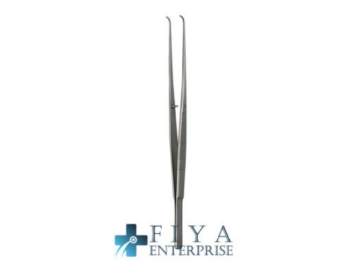 Micro Dressing Forceps, Curved Dull, Plain Tips, stainless steel micro forceps, Fiya Surgical 06.9840