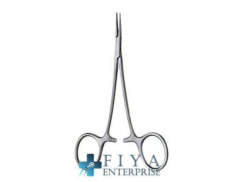 Micro Jacobson (Koshima) Hemostatic Forceps, Smooth Jaws, Curved, stainless steel hemostatic forceps, Fiya Surgical 08.1952