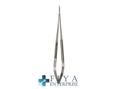 Micro Scissors, Standard, Vannas Type Cutting Edges, Round, stainless steel surgical instrument, Fiya Surgical 04.0176