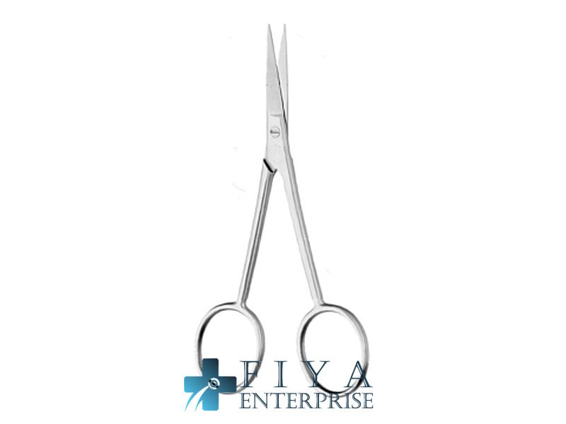 Microscopic Scissors, S/S, Curved, stainless steel delicate dissecting scissors, Fiya Surgical 03.6111