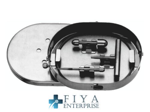 Nabatoff Vein Stripper in Sterilizing Case, Complete, with 3, stainless steel surgical instrument, Fiya Surgical 02.4200