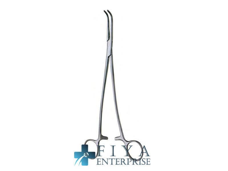 Overholt Miotti Hemostatic Forceps, Curved, stainless steel hemostatic forceps, Fiya Surgical 08.9965