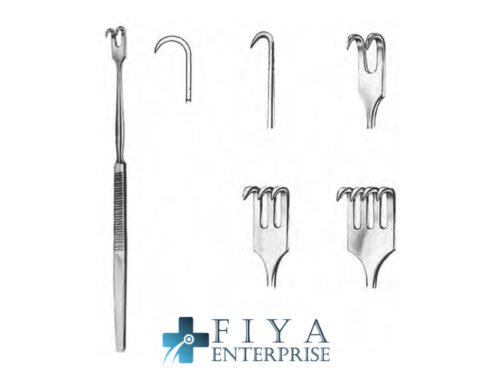 Retractor, 1 Prong Sharp, high quality medical grade stainless steel delicate retractors, Fiya Surgical 25.2701