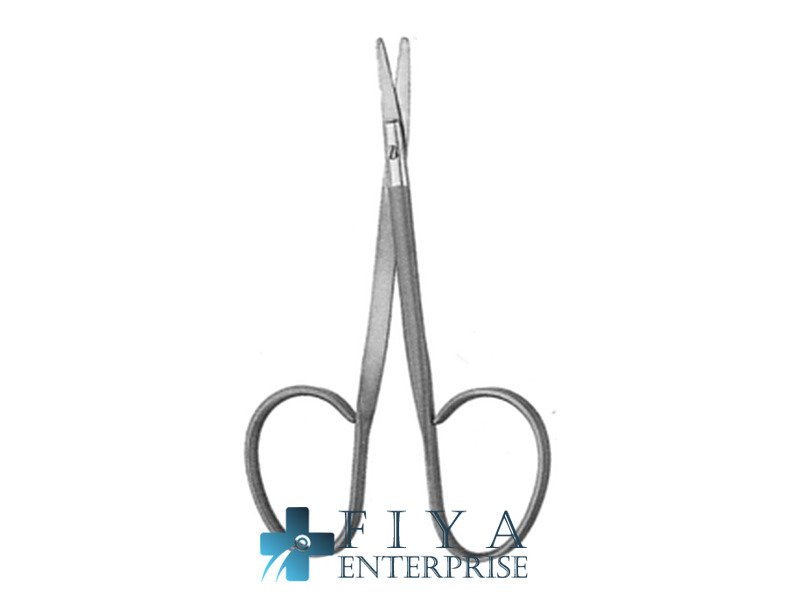 Ribbon Utility Scissors, Curved, Blunt / Blunt, stainless steel delicate scissors, Fiya Surgical 03.1290