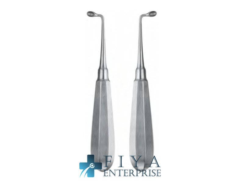 Siebenmann Bone Curette, Left 90dg Ang, high quality medical grade stainless steel sharp curettes, Fiya Surgical 23.0565