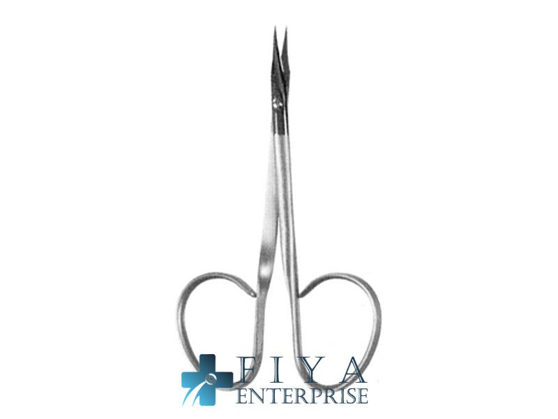 Stevens Ribbon Scissors, Blunt, Curved, high quality medical grade stainless steel delicate scissors, Fiya Surgical 03.1071