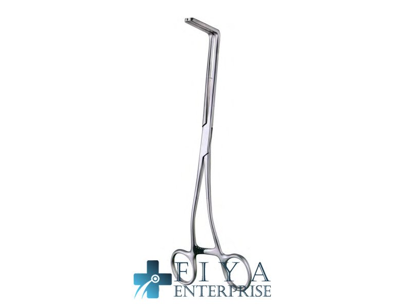 Stomach Resect. and Clamp Forceps "AT" Jaws, stainless steel stomach and intestinal forceps, Fiya Surgical 14.375