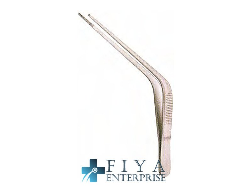 Troeltsch Ear Dressing Forceps, Delicate Pat, Serrated Tip, stainless steel angular forceps, Fiya Surgical 06.7273