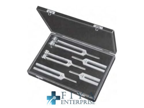 Tuning Forks Alum Set/5 in Case, high quality medical grade stainless steel tuning forks, Fiya Surgical 29.1905