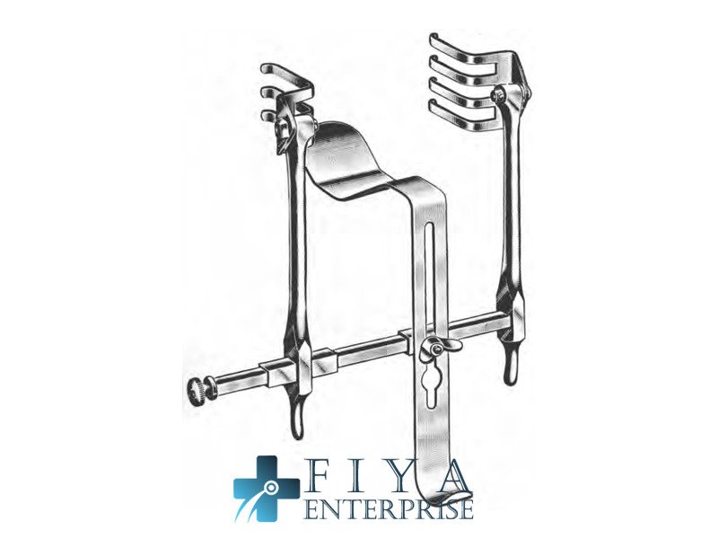 Ulrich-St. Gallen Bladder Retractor Maximum Spread, Cm, stainless steel abdominal retractor, Fiya Surgical 26.7216